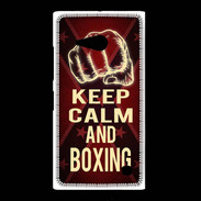 Coque Nokia Lumia 735 Keep Calm and Boxing Rouge