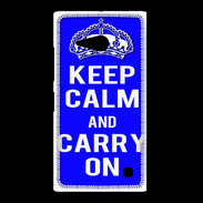 Coque Nokia Lumia 735 Keep Calm and Carry on Bleu