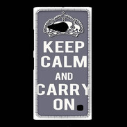 Coque Nokia Lumia 735 Keep Calm and Carry on Gris
