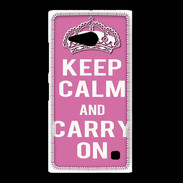 Coque Nokia Lumia 735 Keep Calm and Carry on Rose