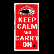 Coque Nokia Lumia 735 Keep Calm and Carry on Rouge
