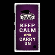 Coque Nokia Lumia 735 Keep Calm and Carry on Violet
