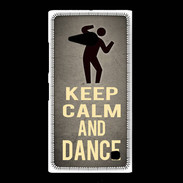 Coque Nokia Lumia 735 Keep Calm and Dance Gris