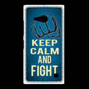 Coque Nokia Lumia 735 Keep Calm and Fight Bleu