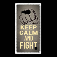 Coque Nokia Lumia 735 Keep Calm and Fight Gris