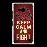 Coque Nokia Lumia 735 Keep Calm and Fight Rouge