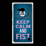 Coque Nokia Lumia 735 Keep Calm and Fist BLeu