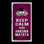 Coque Nokia Lumia 735 Keep Calm and Hakuna Matata rose