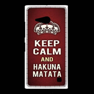 Coque Nokia Lumia 735 Keep Calm and Hakuna Matata Rouge
