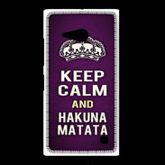 Coque Nokia Lumia 735 Keep Calm and Hakuna Matata Violet