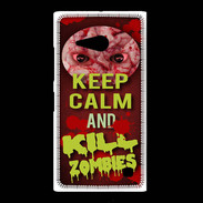 Coque Nokia Lumia 735 Keep Calm and Kill Zombies Rouge