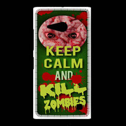 Coque Nokia Lumia 735 Keep Calm and Kill Zombies Vert