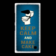 Coque Nokia Lumia 735 Keep Calm and Make cake Bleu