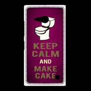 Coque Nokia Lumia 735 Keep Calm and Make cake Rose