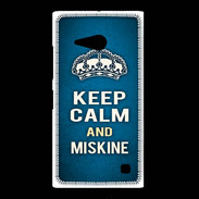 Coque Nokia Lumia 735 Keep Calm and Miskine Bleu