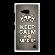 Coque Nokia Lumia 735 Keep Calm and Miskine Gris