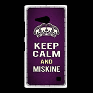 Coque Nokia Lumia 735 Keep Calm and Miskine Violet