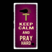 Coque Nokia Lumia 735 Keep Calm and Pray Christian Rose