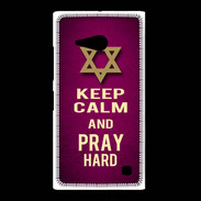 Coque Nokia Lumia 735 Keep Calm and Pray jewish Rose