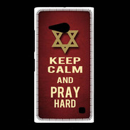 Coque Nokia Lumia 735 Keep Calm and Pray jewish Rouge