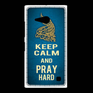 Coque Nokia Lumia 735 Keep Calm and Pray Muslim Bleu