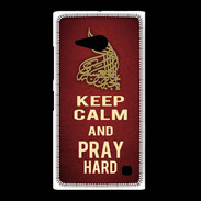 Coque Nokia Lumia 735 Keep Calm and Pray Muslim Rouge