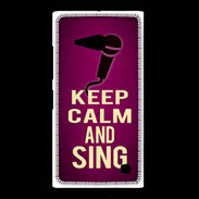 Coque Nokia Lumia 735 Keep Calm and Sing Rose
