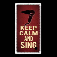 Coque Nokia Lumia 735 Keep Calm and Sing Rouge