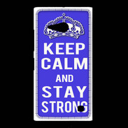 Coque Nokia Lumia 735 Keep Calm and Stay strong Bleu
