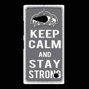 Coque Nokia Lumia 735 Keep Calm and Stay strong Gris