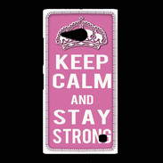 Coque Nokia Lumia 735 Keep Calm and Stay strong Rose
