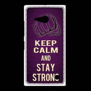 Coque Nokia Lumia 735 Keep Calm and Stay strong Violet