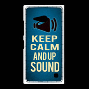 Coque Nokia Lumia 735 Keep Calm and Up Sound Bleu