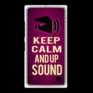 Coque Nokia Lumia 735 Keep Calm and Up Sound Rose