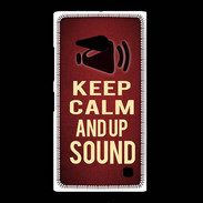Coque Nokia Lumia 735 Keep Calm and Up Sound Rouge
