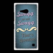 Coque Nokia Lumia 735 Swag or Not bleu ZG