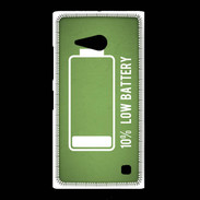 Coque Nokia Lumia 735 Low Battery vert ZG