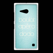 Coque Nokia Lumia 735 Boulot Apéro Dodo Turquoise ZG