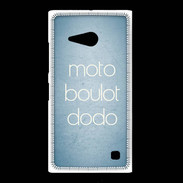 Coque Nokia Lumia 735 Moto Boulot Dodo Bleu ZG