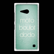 Coque Nokia Lumia 735 Moto Boulot Dodo Vert ZG
