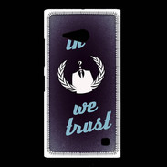 Coque Nokia Lumia 735 In anonymous We trust bleu ZG