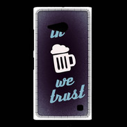 Coque Nokia Lumia 735 In Beer We trust bleu ZG