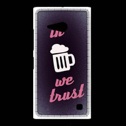Coque Nokia Lumia 735 In Beer We trust Rouge ZG
