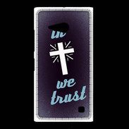 Coque Nokia Lumia 735 In Christ We trust Bleu ZG