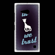 Coque Nokia Lumia 735 In Girafe We trust Bleu ZG