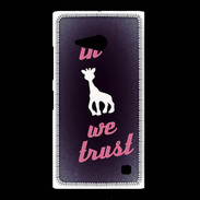 Coque Nokia Lumia 735 In Girafe We trust Rouge ZG