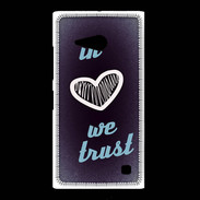 Coque Nokia Lumia 735 In Love We trust Bleu ZG