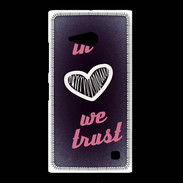 Coque Nokia Lumia 735 In Love We trust Rouge ZG