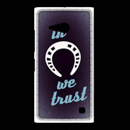 Coque Nokia Lumia 735 In Luck We trust Bleu ZG