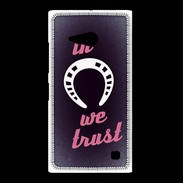 Coque Nokia Lumia 735 In Luck We trust Rouge ZG